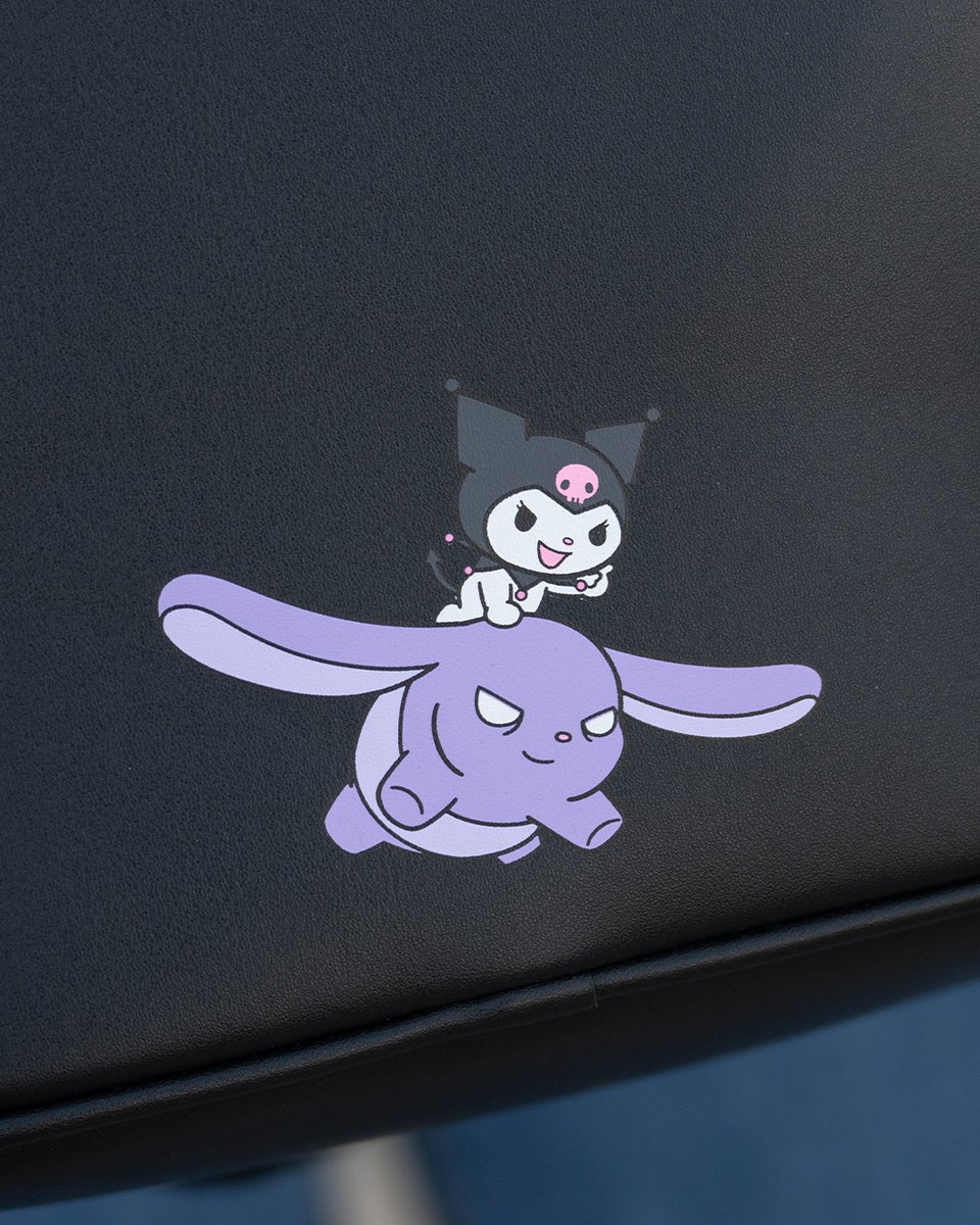 Loungefly's tweet photo. For all our mischievous besties! 🖤💜 This plush and glow-in-the-dark Kuromi mini backpack will be available only from @707street on 3/21 at 12pm PDT. https://t.co/VAt4szgkHA