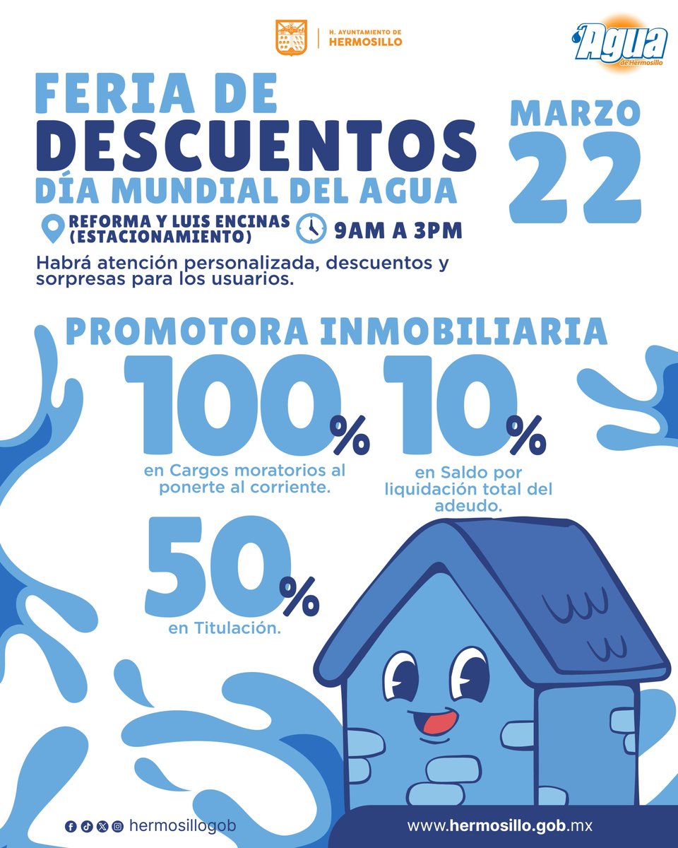 ¡Aprovecha la feria de descuentos que tenemos para ti este sabado 22 de marzo! te esperamos en Reforma y Luis Encinas, en el estacionamiento. HABRA SORPRESAS