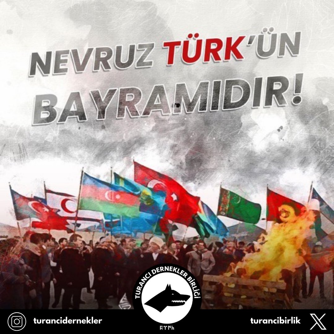 Körükle ateş yakalı, 
Bakırdan dağı yıkalı
Ergenekon'dan çıkalı
Nevruz, Türk'ün Bayramıdır.

#TurancıDerneklerBirliği
#NevruzTürkünBayramıdır