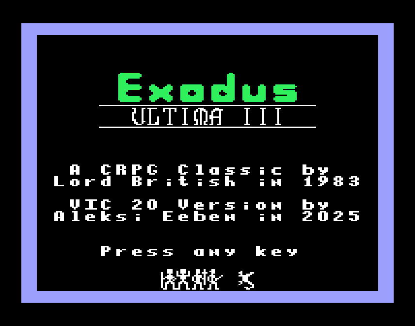 aleksieeben's tweet photo. Defeated Exodus! Fan-made port of Ultima III released today for Commodore VIC 20: https://t.co/OjBtaxU4sI 🗡🧭☥ #vic20 #ultima3 #crpg #8bit #retrogaming #reportthyfeat @RichardGarriott https://t.co/fc69NNb23U