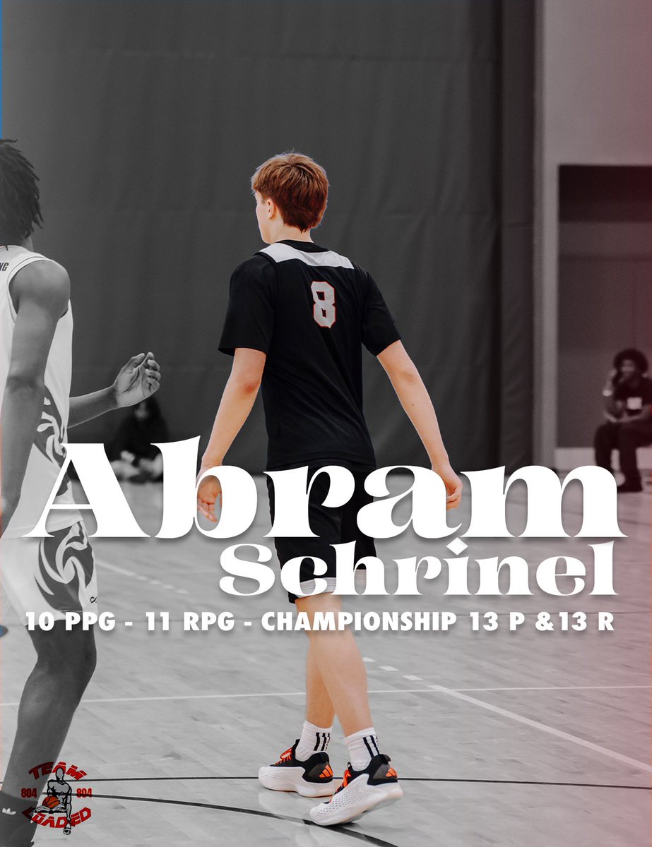 rileyhighfill3's tweet photo. The dominant 2027 two-way wing! Abram Schrinel set the tone early with 15 rebounds in Game 1 and carried that energy throughout the tournament, earning VA Tipoff MVP with 10 PPG, 11 RPG, and a clutch 13 & 13 championship performance! Buy Stock early! #TwoWayStar #MVP #TeamLoaded 
@Phenom_Hoops 
@ty1ewis 
@ZacPrepHoops 
@HereGoJayAgain 
@NorfolkKnights