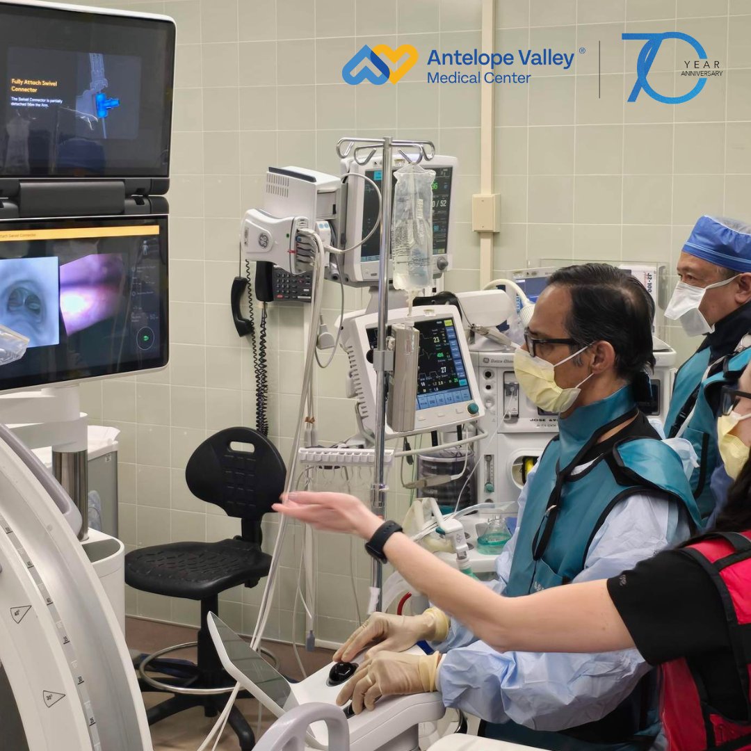 avmedicalcenter's tweet image. 🚨 New at AVMC! Our robotic-assisted lung biopsy technology enhances early detection &amp;amp; diagnosis of lung disease. Learn more: 🔗 avmc.org/news/press-rel…
#AVMC #Innovation #LungHealth #EarlyDetection #MinimallyInvasive #Bronchoscopy #AVMC70Years