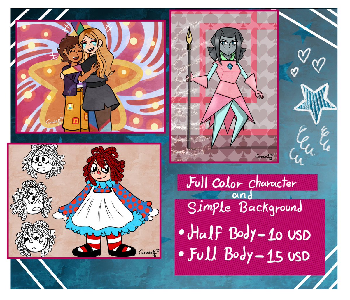 grase111's tweet image. NEW COMMISSION TABLE!! 🥳🥳🥳
Any questions, send me a DM
#Disventurecamp #Disventurecampseason4 #campamentodesventura #dctwt #comissionsopen #fanart #Commissions #art
