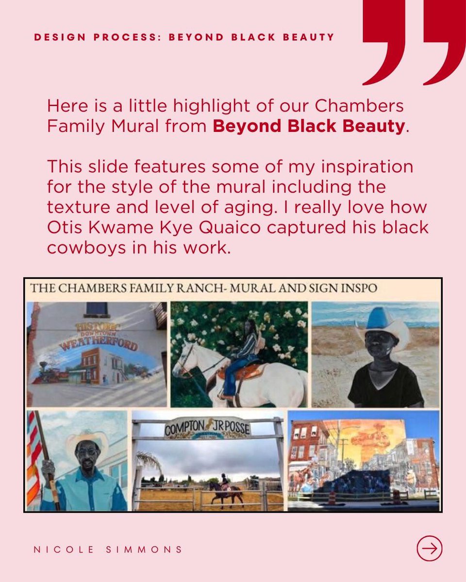 Nicole_Simmons_'s tweet image. A lil process spotlight of my work for Beyond Black Beauty on @PrimeVideo put together by the Canadian Production Designers Association ✨. Specifically the family mural we constructed for the Chambers Ranch. #nicoleproductiondesigningthings  #productiondesign