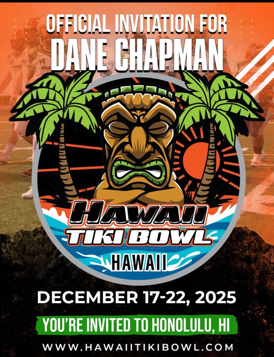 Dane Chapman (@danechapman64) on Twitter photo Thank you <a href="/FillippSAU/">Vince Fillipp</a> for the invite to play in this years Hawaii Tiki bowl!
<a href="/shanedKeck/">Coach Shane Keck</a> <a href="/DevinRecord/">Devin Record | Coach, Recruiter, & Scout |</a> <a href="/PrepRedzoneWA/">Prep Redzone Washington</a> Thank you <a href="/FillippSAU/">Vince Fillipp</a> for the invite to play in this years Hawaii Tiki bowl!
<a href="/shanedKeck/">Coach Shane Keck</a> <a href="/DevinRecord/">Devin Record | Coach, Recruiter, & Scout |</a> <a href="/PrepRedzoneWA/">Prep Redzone Washington</a>