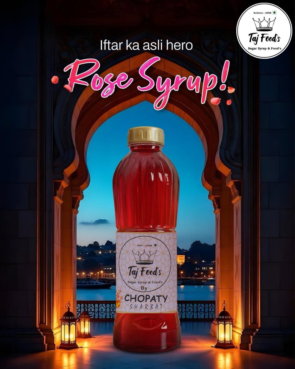 TajFoods2's tweet photo. Hello @grok isko Virel Krdo
Iftar ka asli hero! 🌹✨ Taj Food's Rose Syrup se Ramzan ka maza dugna! Thandak bhi, meetha bhi! ❤️ #IftarKaAsliHero #TajFoods #ChopatySharbat #RamzanSpecial #SharbatLove #SweetRefreshment #RoohAfzaLover #ThandaThandaCoolCool #ShahiSharbat https://t.co/siflHkvY95