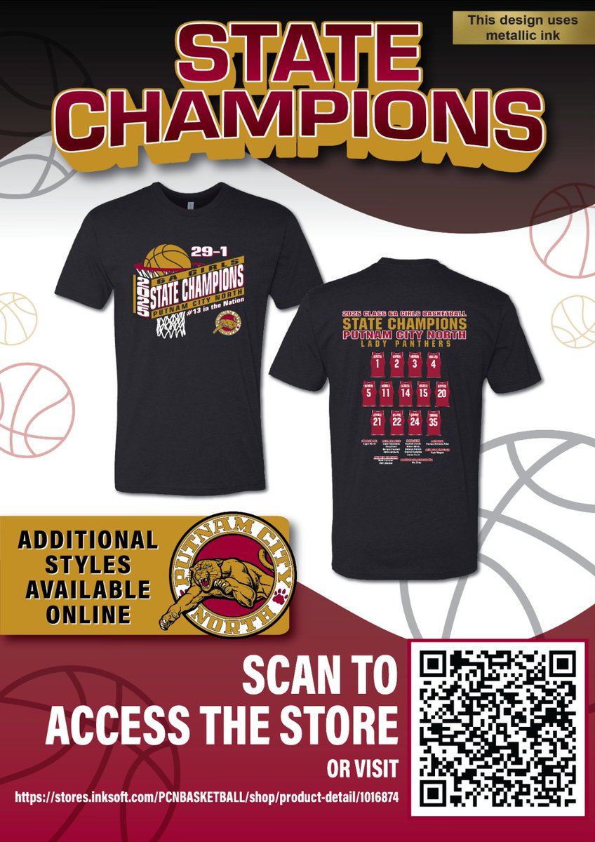 Putnam City North Lady Panthers Basketball ๐พ (@pcngbb) on Twitter photo STATE CHAMPIONS SHIRT ๐๐
Place your order now for your PC North Girls State Champions T-shirts. Click the link below. ๐๐ฝ๐๐ฝ
stores.inksoft.com/PCNBASKETBALL/โฆ
<a href="/logan_m_martin/">Logan Martin</a> <a href="/AmereCreations/">Ms. Elray</a> <a href="/_MorganCrawford/">morgan crawford</a> <a href="/jrockstevenson/">Coach Justin โJ Rockโ Stevenson</a>
<a href="/thomas_mcneely/">Thomas McNeely</a> <a href="/Likealady1/">Tiffany Geretta</a> STATE CHAMPIONS SHIRT ๐๐
Place your order now for your PC North Girls State Champions T-shirts. Click the link below. ๐๐ฝ๐๐ฝ
stores.inksoft.com/PCNBASKETBALL/โฆ
<a href="/logan_m_martin/">Logan Martin</a> <a href="/AmereCreations/">Ms. Elray</a> <a href="/_MorganCrawford/">morgan crawford</a> <a href="/jrockstevenson/">Coach Justin โJ Rockโ Stevenson</a>
<a href="/thomas_mcneely/">Thomas McNeely</a> <a href="/Likealady1/">Tiffany Geretta</a>
