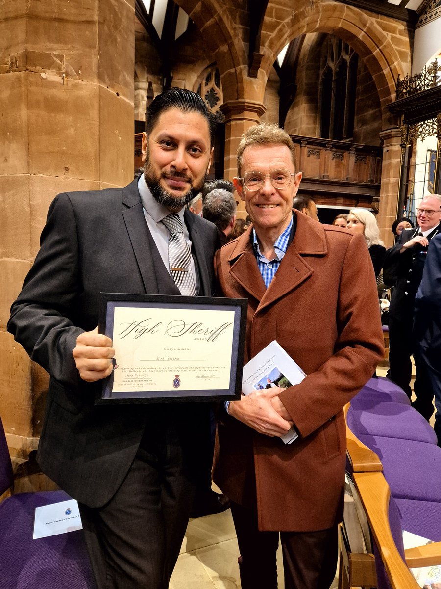 shazsaleem01's tweet photo. Shaz Saleem Awarded the prestigious "High Sheriff of West Midlands Award!"

At this event, Community  Champion Shaz Saleem was awarded the High Sheriff Award in recognition of his exceptional contributions to our community. 

For more info:
https://t.co/W0HqeHVOFa

#OneCommunity https://t.co/PE99QeIyfI