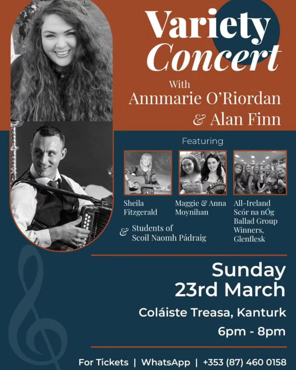 Kanturk Newsletter (@kanturknews1) on Twitter photo Concert with Annmarie O'Riordan & Alan Finn with some special guests on Sun Mar 23rd in Colaiste Treasa from 6pm to 8pm. <a href="/KanturkSM/">Scoil Mhuire Kanturk</a> <a href="/SNPKanturk/">Scoil Naomh Pádraig Kanturk</a> <a href="/colaistetreasa/">Coláiste Treasa</a> <a href="/mmoynihantd/">Michael Moynihan TD</a> <a href="/johnpauloshea1/">John Paul O'Shea TD</a> <a href="/KanturkGAA/">Kanturk GAA</a> <a href="/kanturkrugby/">Kanturk RFC</a> <a href="/Kanturk_AFC/">Kanturk AFC Official</a> <a href="/KanturkArts/">Kanturk Arts Festival</a> Concert with Annmarie O'Riordan & Alan Finn with some special guests on Sun Mar 23rd in Colaiste Treasa from 6pm to 8pm. <a href="/KanturkSM/">Scoil Mhuire Kanturk</a> <a href="/SNPKanturk/">Scoil Naomh Pádraig Kanturk</a> <a href="/colaistetreasa/">Coláiste Treasa</a> <a href="/mmoynihantd/">Michael Moynihan TD</a> <a href="/johnpauloshea1/">John Paul O'Shea TD</a> <a href="/KanturkGAA/">Kanturk GAA</a> <a href="/kanturkrugby/">Kanturk RFC</a> <a href="/Kanturk_AFC/">Kanturk AFC Official</a> <a href="/KanturkArts/">Kanturk Arts Festival</a>