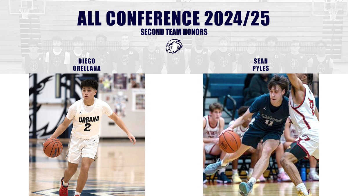 UHSHawksHoops's tweet image. Season end 🏀 recognition to 4 outstanding teammates and players! 2 Second Team & 2 Honorable Mention ⭐️s‼️Urbana Basketball is over the 🌙 and in a much better place thanks to Diego, Sean, Tristan and Mason. HAWKS‼️