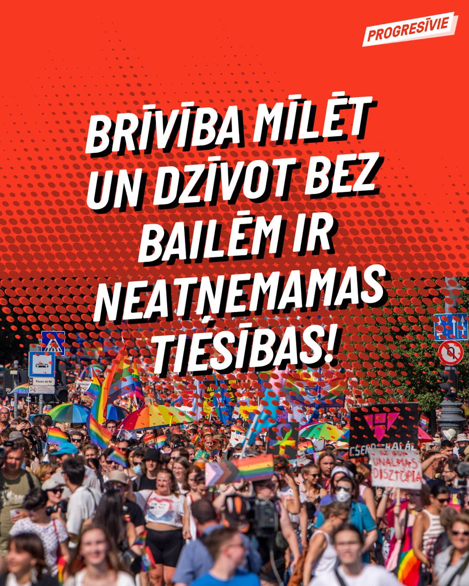 ⛔️Ungārijas parlamenta lēmums aizliegt “Pride” gājienus un ļaut varasiestādēm izmantot sejas atpazīšanas tehnoloģiju, lai identificētu aizliegto pasākumu dalībniekus, ir klajš uzbrukums cilvēktiesībām un demokrātijai.

Pride 🏳️‍🌈🏳️‍⚧️ ir protests un cīņa par vienlīdzību, ko LGBTQI+