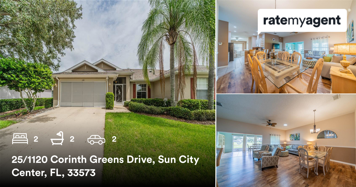 JohnWarnerSells's tweet photo. 🛌 2 🛀 2 🚘 2
📍 25/1120 Corinth Greens Drive, Sun City Center, FL, 33573

My latest sale on RateMyAgent.
FL Real Estate  3281604
https://t.co/P0c5SrL4NB

...
#ratemyagent #realestate #KELLER_WILLIAMS_SOUTH_SHORE https://t.co/lSaO0Eu0Dd