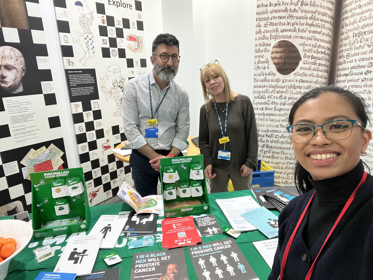 MurrellCm's tweet photo. ⁦@ProstateUK⁩ ⁦@Bartscancer⁩ ⁦@macmillancancer⁩. Barts Macmillan  Centre team promoting Prostate Cancer Awareness month. A busy morning! https://t.co/PLRvuO6qCq