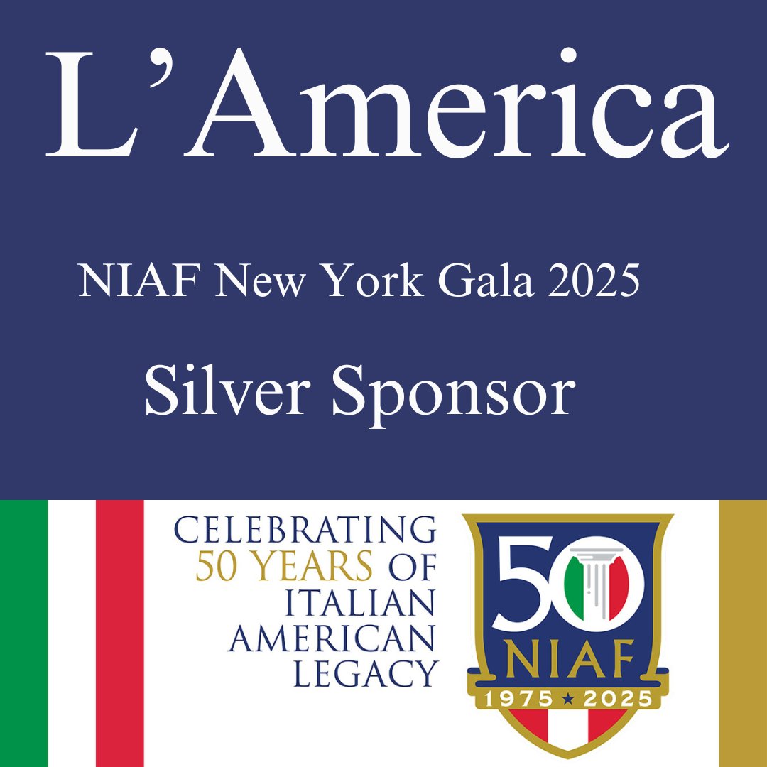 LAmericaseries's tweet photo. We are proud to have the opportunity to sponsor this great organization whose "mission is to celebrate and advance the inspiring achievements and uplifting values of the Italian culture and presence in America and to strengthen &amp; empower ties between the United States and Italy" https://t.co/PQ7w1Q5nbz