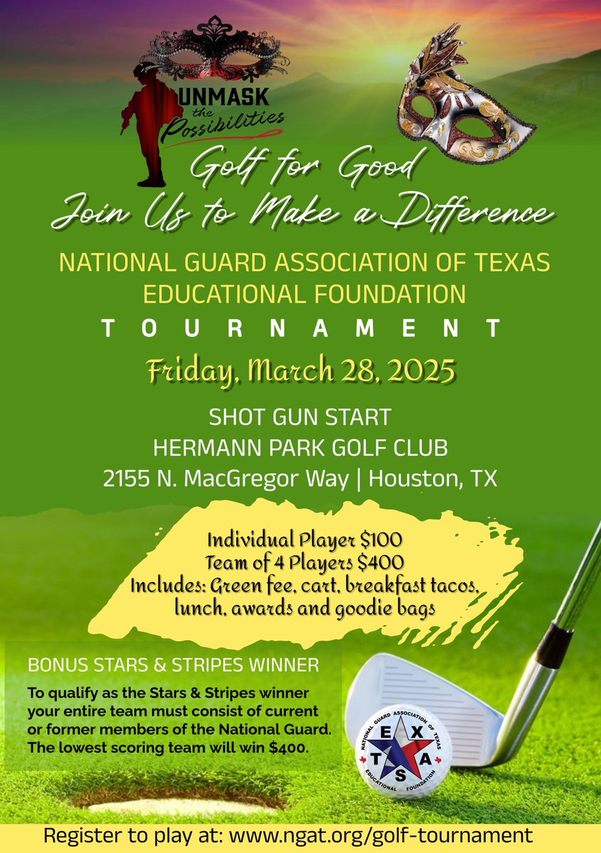 Golfers we still have some spots available for the NGAT Conference Golf Tournament in Houston, TX.  Register at buff.ly/XNaqGV8 #NGATCONF2025
