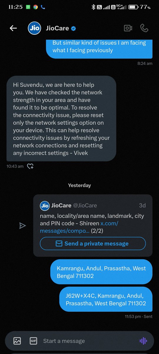 suvenduBaliars2's tweet image. @JioCare @reliancejio @airtelindia 
Jio agar app capable nehi ho speed dene to leave india Market..
Paisa badhane ke time pe to app service quality better karne keliye badhaye the 

#jioslowinternet