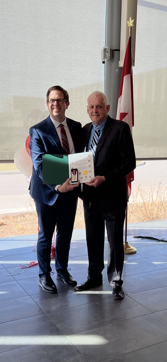 Congratulations Brother Chris Wheeler, retired IAFF 485 Member, on receiving the King’s Medal from ⁦<a href="/Chris_Bittle/">Chris Bittle</a>⁩ for his decades of service helping injured workers. Your past and continuing work has helped hundreds of injured workers and their families!