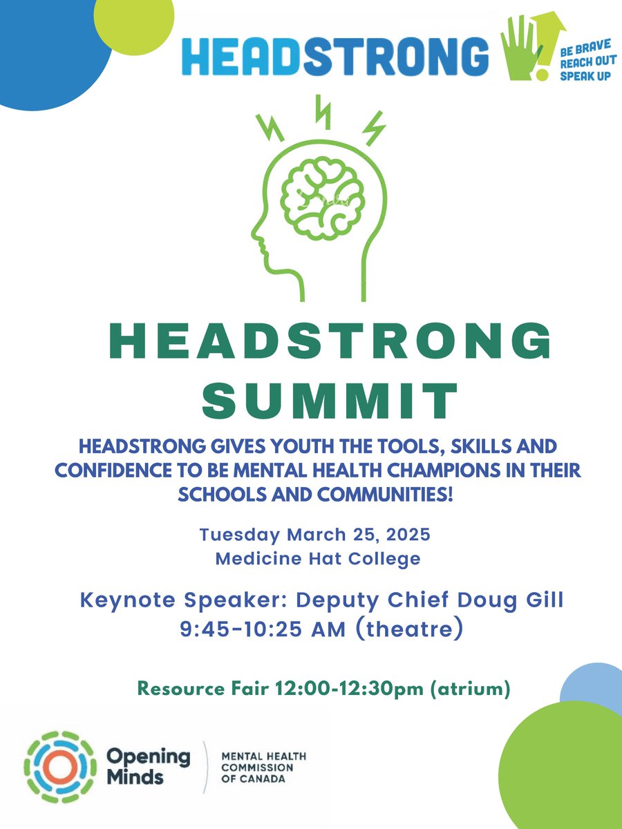 Medicine Hat College (@mhcollege) on Twitter photo Medicine Hat College is partnering with <a href="/MHCC_/">Mental Health Commission of Canada</a> to host the Headstrong Summit, an event aimed at reducing the stigma surrounding mental health, on March 25! MHC students are invited to attend. Medicine Hat College is partnering with <a href="/MHCC_/">Mental Health Commission of Canada</a> to host the Headstrong Summit, an event aimed at reducing the stigma surrounding mental health, on March 25! MHC students are invited to attend.