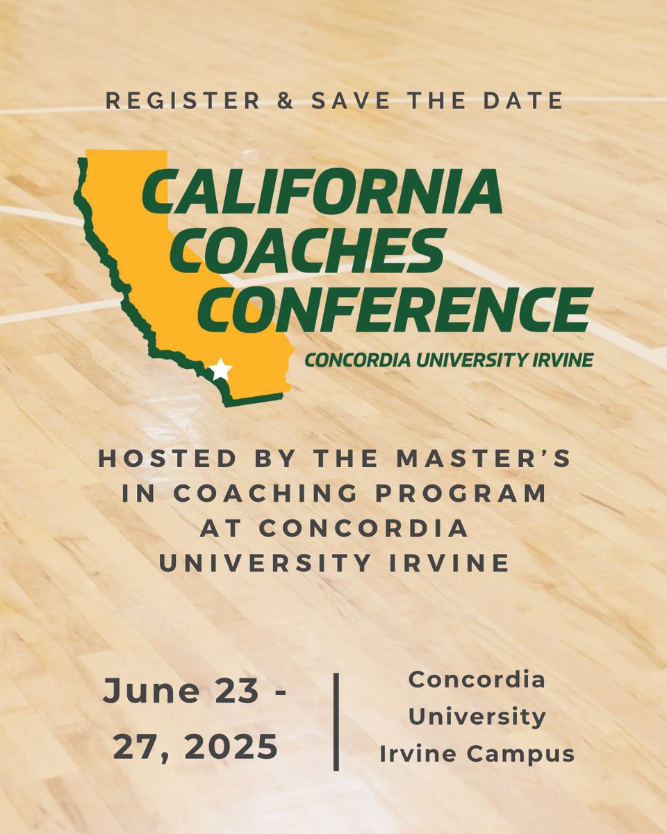 SAVE THE DATE! The 2025 California Coaches Conference from June 23-27 is approaching. Register to network with fellow coaches and administrators, learn pro tips from our keynote speakers, &amp; attend in-person sessions specific to your sport. More info: bit.ly/3XApWWx