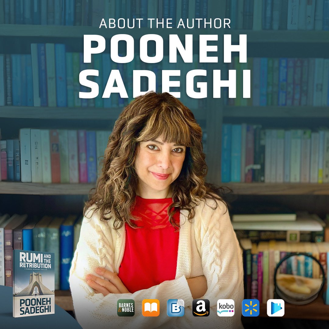 SadeghiPooneh's tweet photo. Hi I’m Pooneh Sadeghi but you can call me P. I write high stakes global thrillers. My novel RUMI &amp;THE RETRIBUTION is the Da Vinci Code meets RUMI. Learn more:  https://t.co/IE8f2H0c6Y
#author #booklover https://t.co/7TAERMmZJQ