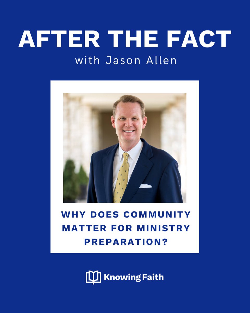 KnowingFaithPod's tweet photo. In this week's #AfterTheFact episode Dr. @jasonkeithallen (president of @MBTS) answers the question, "Why does community matter for ministry preparation?"
Listen now at the link in our bio! https://t.co/IUNA1zBtCn