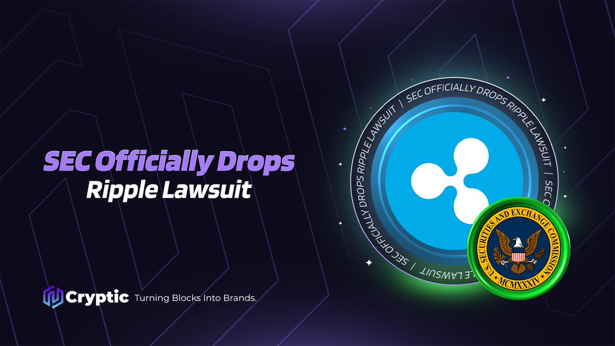 🚨 SEC DROPS RIPPLE LAWSUIT 🚨 After four years of legal battles, the SEC  has officially dropped its case against Ripple! 🔹 Ripple CEO calls it a  