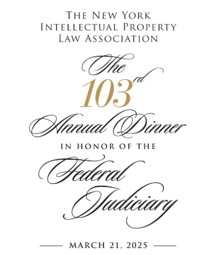 Look forward to connecting with friends and colleagues on Friday at the 103rd Annual Dinner in Honor of The Federal Judiciary hosted by <a href="/NYIPLA/">NYIPLA</a> in #NYC 

#Patent #Trademark #IP #IntellectualProperty #NYIPLA <a href="/HEA_IP/">HEA Law, PLLC</a>