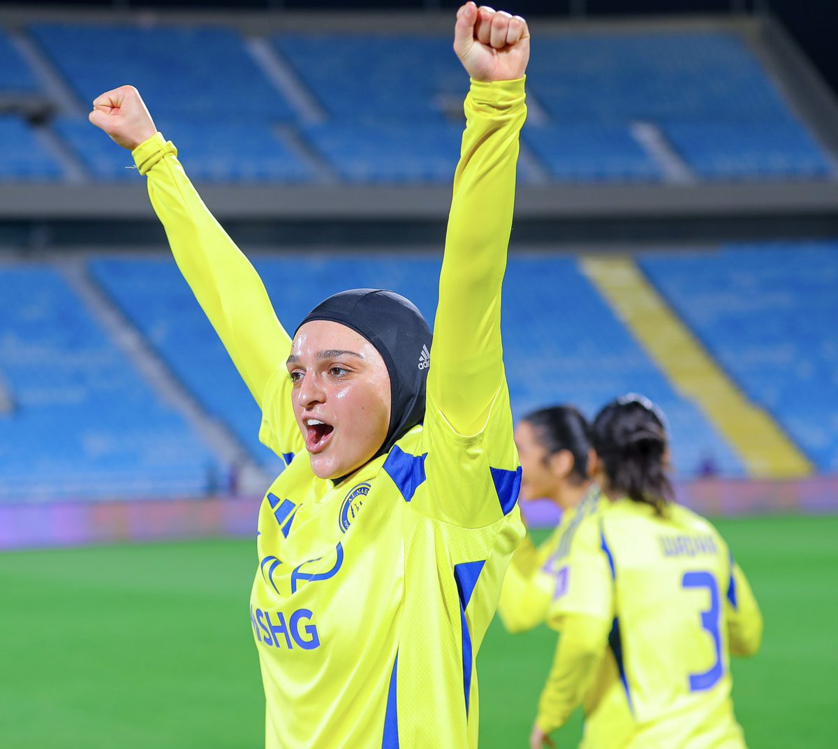 LinaBoussaha's tweet image. 3rd place, bittersweet… But a medal is a medal! 💛🥉 #SaudiCup #ExtraTime #AndAgain