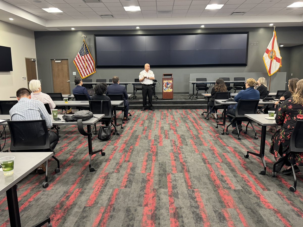 Rivierabch's tweet image. This morning, we hosted the monthly CO-OP meeting at Fire Station 87. Huge thanks to Fire Chief Curd &amp;amp; City Manager Evans for sharing insights with PIOs across the county. Collaboration is key for clear crisis communications! 🚒💬 #TeamWork #CrisisCommunications #Leadership
