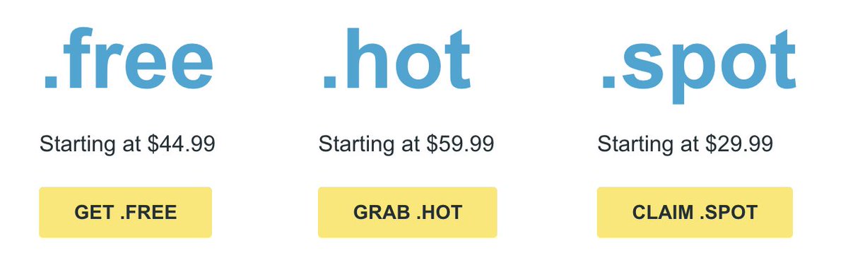 Name__Groove's tweet photo. Prices for 3 upcoming gTLDS are out. Aside from being niche, prices are quite high. General availability starts May 19, 2025. Will you be registering any? #dotfree #dotspot #dothot #domains #handregister #sunrise https://t.co/HLrn8E8xww