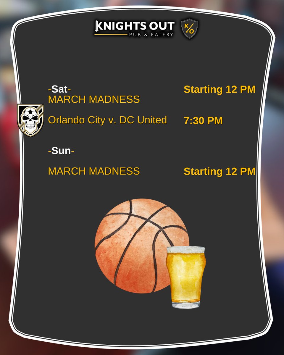 Don't forget to submit your picks in our March Madness Bracket Pool! Winner gets a Knights Out Gift card, and loser gets a free beer!

🏀Join here: picks.cbssports.com/college-basket…
🔓PASSWORD: Charge on
