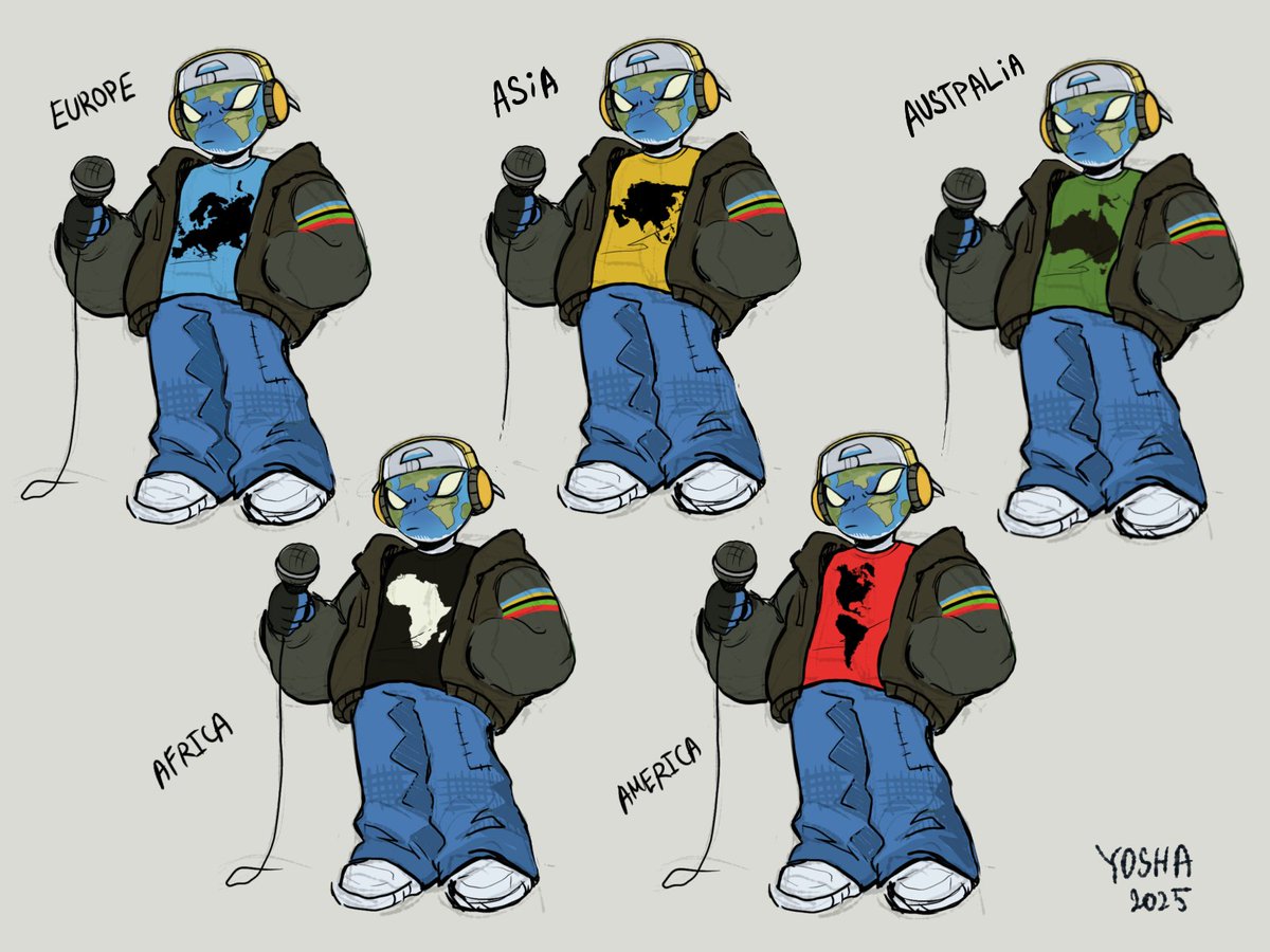 just sketches , mascot for my college project 🌍 💿