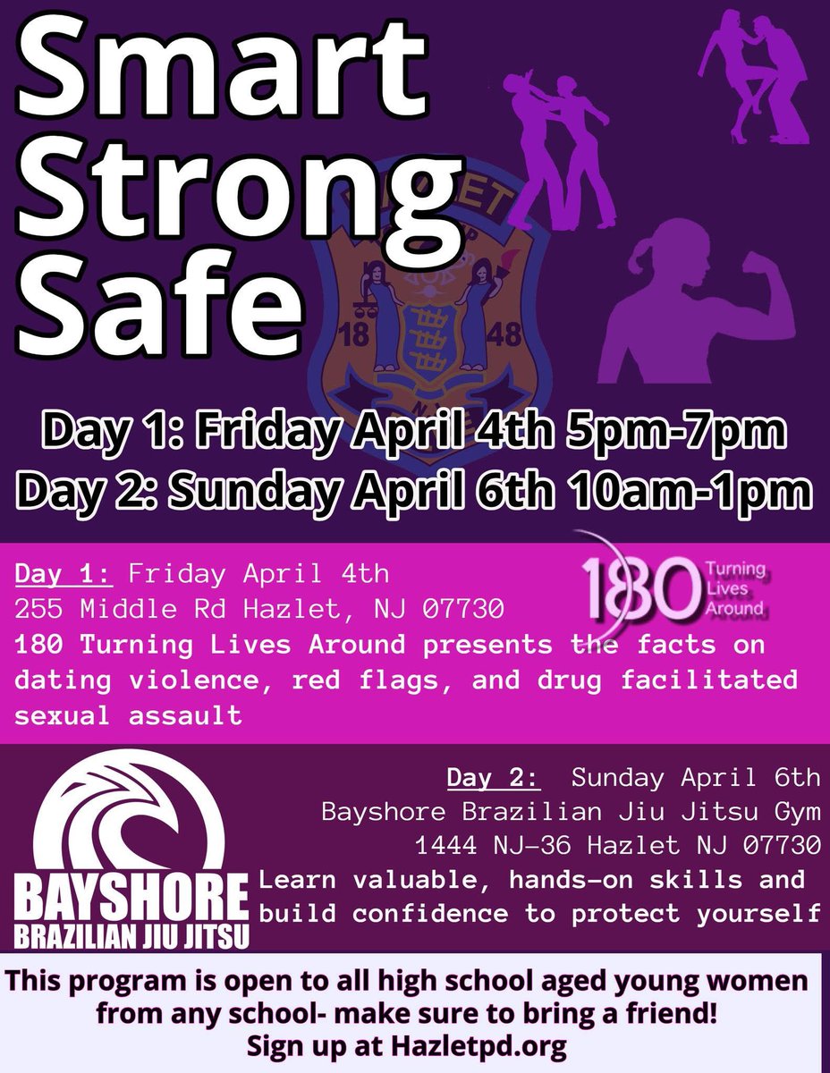 Hazlet Twp. PD (@hazletpd) on Twitter photo Free self defense seminar open to all high school or early college aged girls <a href="/RaritanHigh/">Raritan High School</a> <a href="/TrinityHallNJ/">Trinity Hall</a> <a href="/SJVHS/">Saint John Vianney High School</a> <a href="/MonmouthCTE/">MonmouthCTE</a> <a href="/ALPS_Principal/">Joseph Diver</a> <a href="/MAST_SandyHook/">Marine Academy</a> <a href="/RBCCaseys/">Red Bank Catholic</a> Free self defense seminar open to all high school or early college aged girls <a href="/RaritanHigh/">Raritan High School</a> <a href="/TrinityHallNJ/">Trinity Hall</a> <a href="/SJVHS/">Saint John Vianney High School</a> <a href="/MonmouthCTE/">MonmouthCTE</a> <a href="/ALPS_Principal/">Joseph Diver</a> <a href="/MAST_SandyHook/">Marine Academy</a> <a href="/RBCCaseys/">Red Bank Catholic</a>