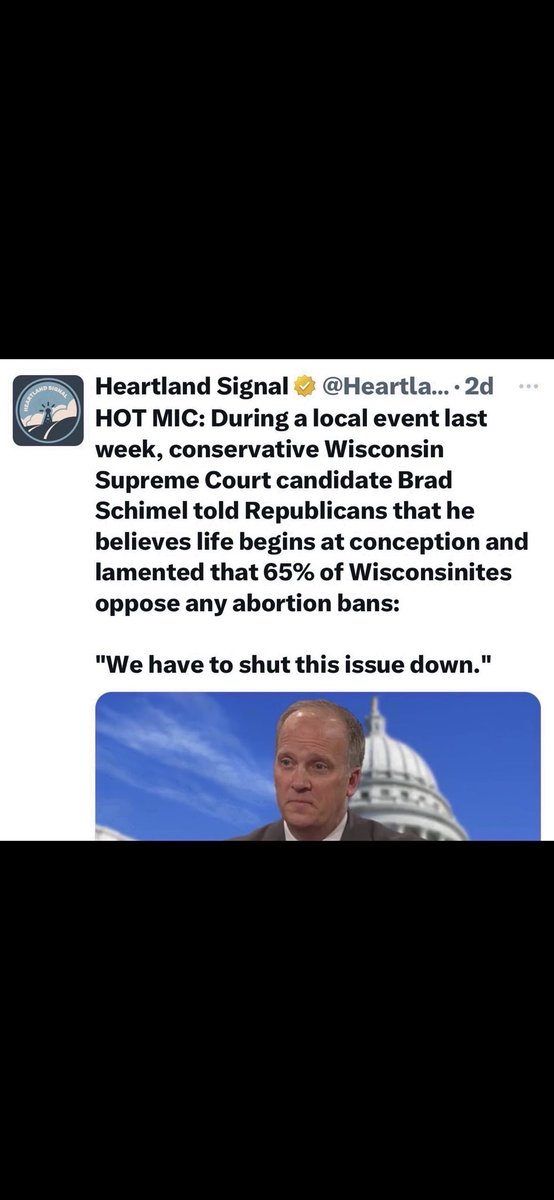 kid_riles's tweet photo. Scott Walker thinks women who are raped and impregnated only care about it in the initial months.
He appointed Brad Schimel.
Schimel wants to end abortion even though 2/3 of Wisconsin disagrees.

If you are a woman, or a man who loves a woman, vote for @crawfordforwi 
#Wisconsin https://t.co/75gZWJSFU2