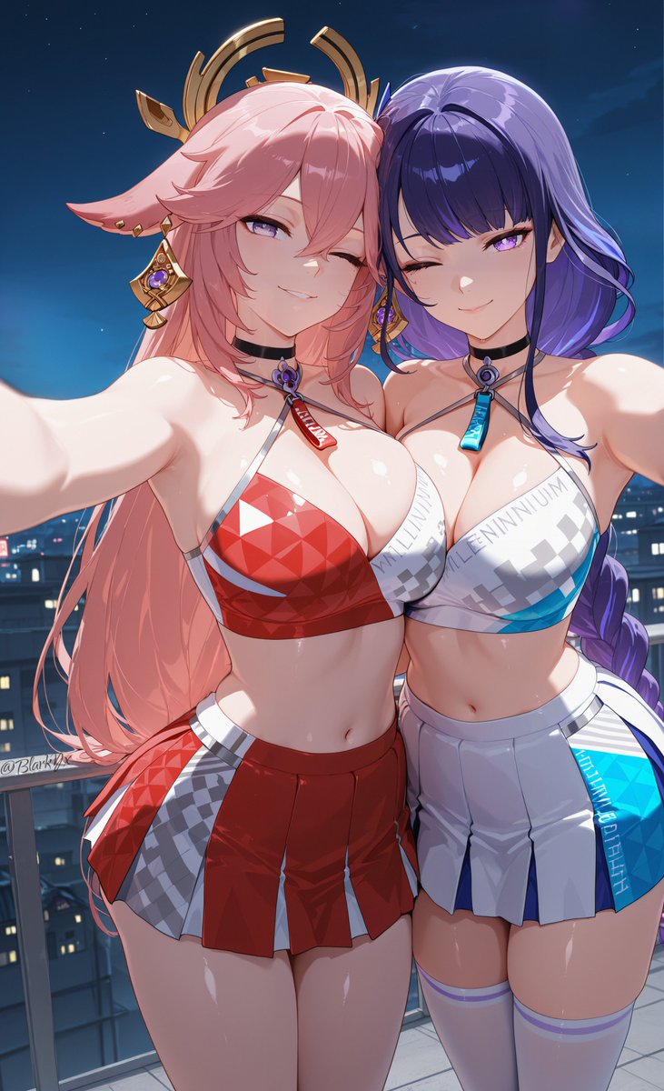 as requested the duo Raiden and Yae &lt;3 I wish everyone a nice day😊