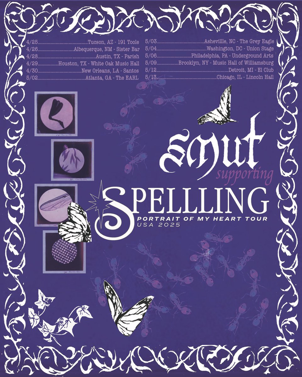 we are hitting the road! we’ll be opening for the wonderful spellling starting next month, hope to see you out there 💜 linktr.ee/smut.online