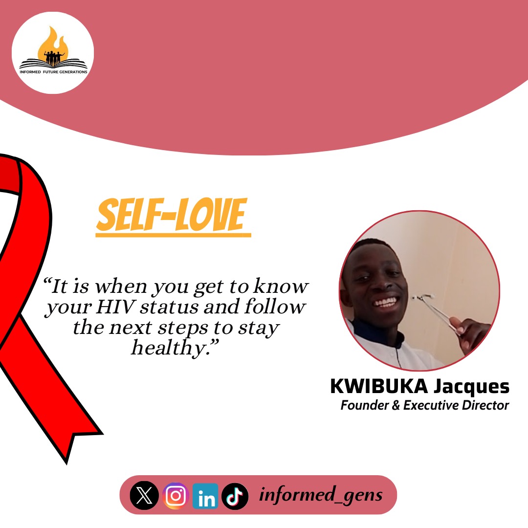 informed_gens's tweet photo. Early detection = Long life
Love yourself enough to know your #HIV status and follow the next steps to stay healthy instead of fearing how others will judge you.
#InformedGens
#GetTestedStayHealthy
#SelfLoveMatters
@BR999 @rrpplus @Knooliet @Annemwiza @harerimana_tito https://t.co/0FzUgZn418