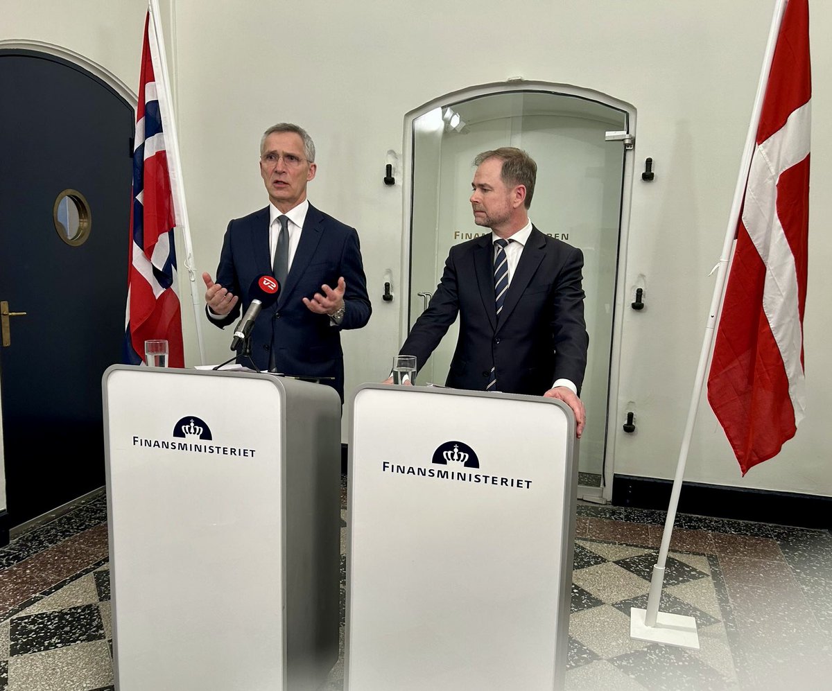 Good to meet PM Frederiksen &amp; Minister of Finance Wammen to discuss tariffs &amp; trade, and that it is key for #Norway to be part of the EU's safeguard measures. #Denmark is a close friend &amp; in uncertain times we need to stand together. I look forward to continuing our cooperation.