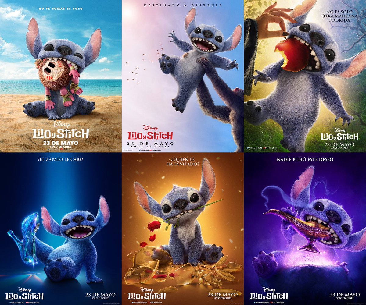fuertecito's tweet photo. Todos juntos #LiloYStitch

🥥 Vaiana (Moana)
🦁 El Rey León
🍎 Blancanieves
👠 Cenicienta
🥀 La Bella y la Bestia
🧞‍♂️ Aladdin https://t.co/zGfuUXHTmL