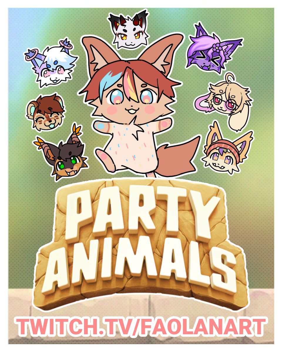 FaolanArt's tweet photo. ✨ STREAM NOTICE ✨

|📅 Friday, 3/21
|⏰ 5pm PT / 8pm ET
|🎮 Party Animals
|📺https://t.co/wxzQx2Bosr

with: @cypurrpunk lauvthefox @FoxeeTeaLeaf @Multibobob1 @nanaruvt @sweetstarcosmic @JacqueBomba https://t.co/i6ni9gFpDq