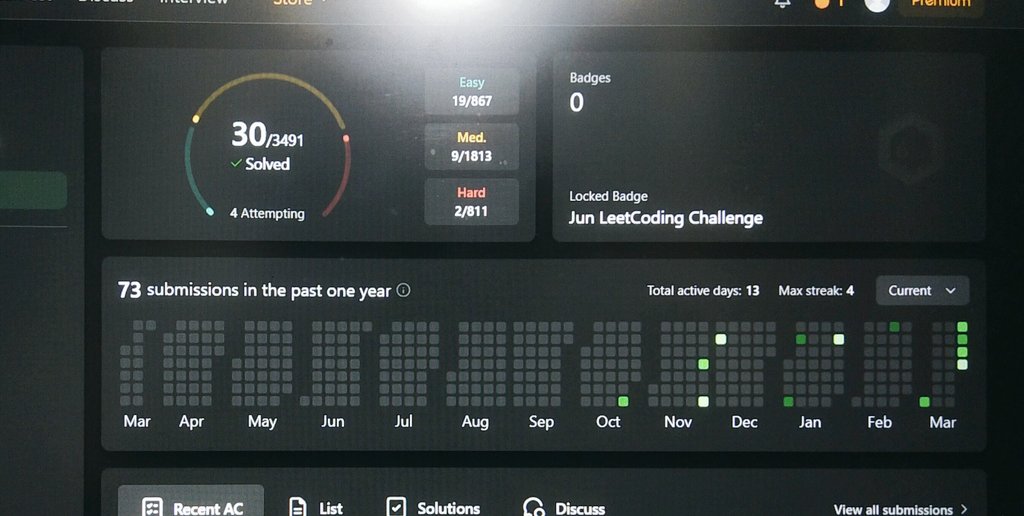 elephtwt's tweet image. Did some LC questions today
Planning to continue with LC for sometime then continue with codeforces..let's see what happens
gn ๐๏ธ
#letsconnect #codingjourney #codingprogress #Coding #dsa
