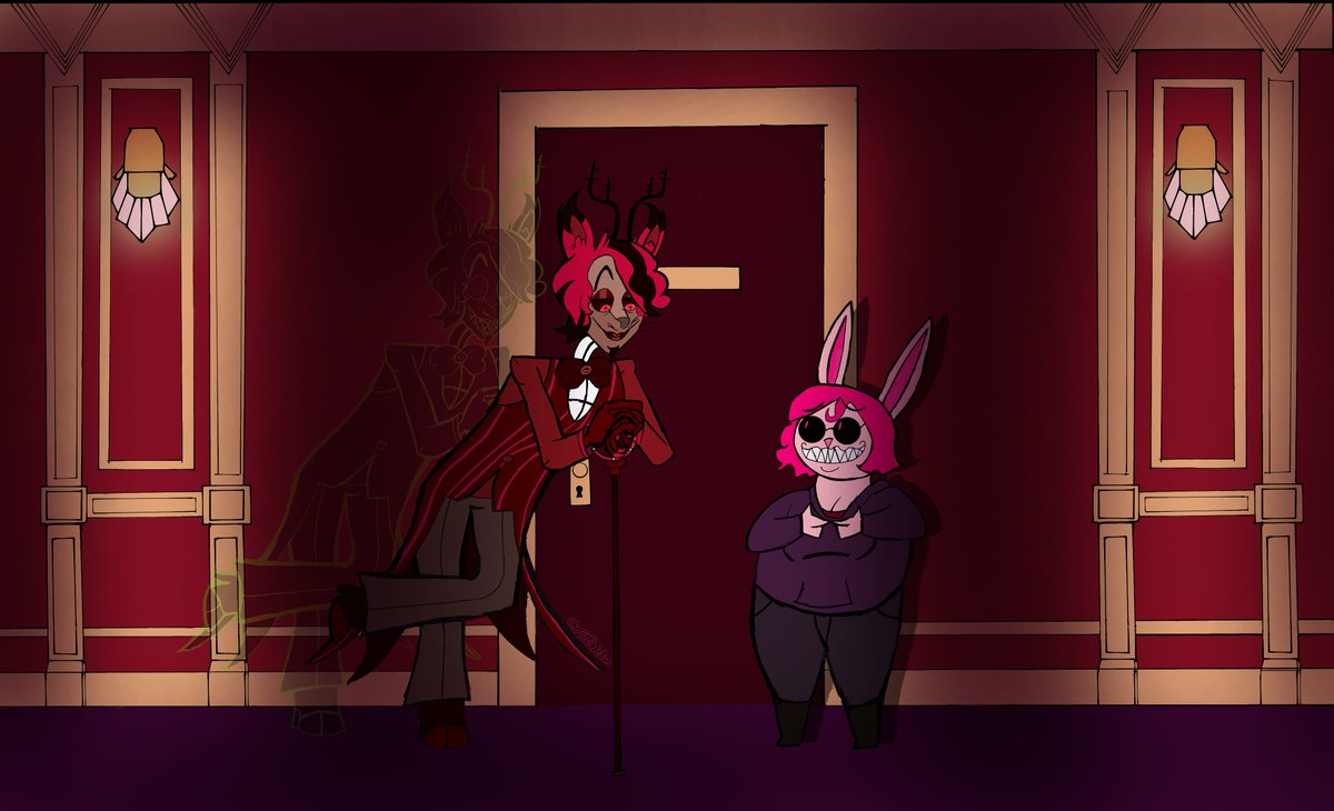 CHERRYBLADE🐰🔪💜💖 (@cherrybladebun) on Twitter photo The RadioRabbit is real! Ft. <a href="/jeraspaint/">☂️✨JERA: (HIATUS - Artblock SUXXX)✨☂️</a> 's Redesign of Alastor! This is a more personal yumeship from an AU of mine. The RadioRabbit is real! Ft. <a href="/jeraspaint/">☂️✨JERA: (HIATUS - Artblock SUXXX)✨☂️</a> 's Redesign of Alastor! This is a more personal yumeship from an AU of mine.