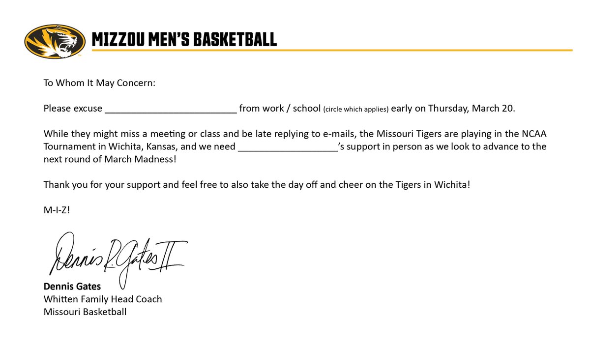 Use as needed 😉

🎟️ mutigers.com/ncaa_tix

#MIZ 🐯