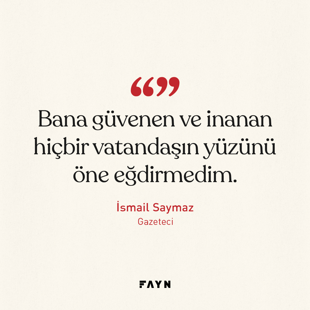faynstudio's tweet photo. “Gazetecilik çabam engellenmeye çalışılıyor ve açıkça susturulmak isteniyorum. Bana güvenen ve inanan hiçbir vatandaşın yüzünü öne eğdirmedim.”

İsmail Saymaz gazetecidir. Gazetecilik suç değildir.