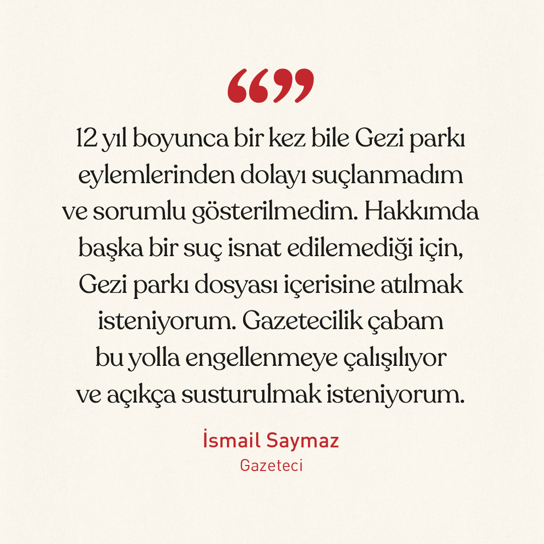 faynstudio's tweet photo. “Gazetecilik çabam engellenmeye çalışılıyor ve açıkça susturulmak isteniyorum. Bana güvenen ve inanan hiçbir vatandaşın yüzünü öne eğdirmedim.”

İsmail Saymaz gazetecidir. Gazetecilik suç değildir.