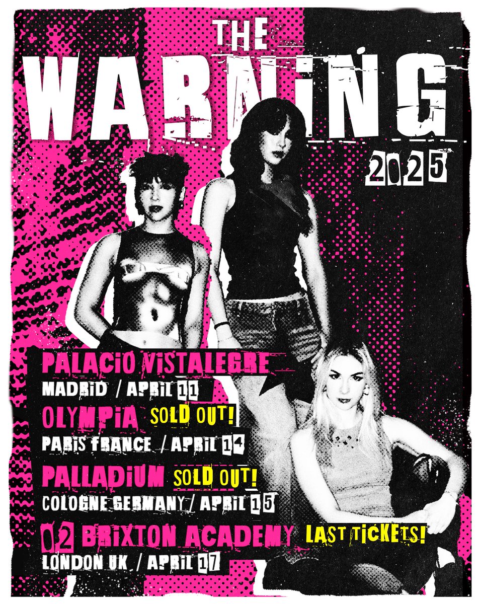 New seats just opened for our London show next month! 🇬🇧

Grab yours before they’re gone 👇🏻
ticketmaster.co.uk/the-warning-lo…

#thewarning