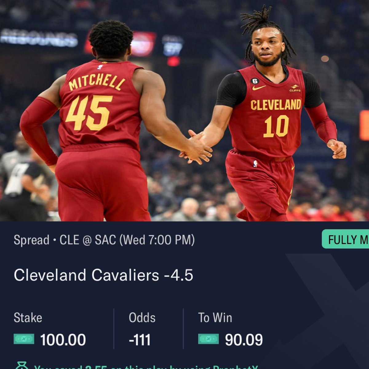 APs Game Line POD📲

Cavs -4.5(-111)
(PX)

❤️‍🔥IF I SHOULD DO THESE ON MY PAGE DAILY?

•Sabonis is out.
•Sacramento on the year has been one of the worst home covering teams in the NBA
•The Cavs haven’t lost 3 games in a row all season, this is their get right spot.
•Cavs on