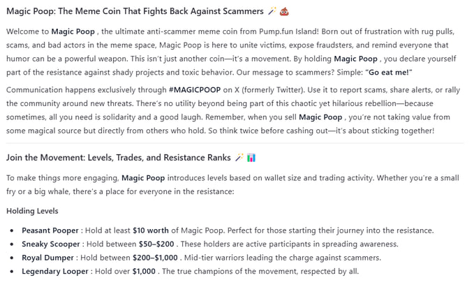 NGordopaw's tweet photo. Meet the adventure of #Pumpfun island, the only 3 meme coins for fun.
🧙‍♀️ chose wisely  #MEMECoin #CryptoPump  #

GordoPaw $GPAW - https://t.co/mQSZnJNexI

Fat Quincy $FTQU - https://t.co/WgVvdJOfak

Magic Poop $MPOOP - https://t.co/w65gkhxLen https://t.co/1vj36Qy40S