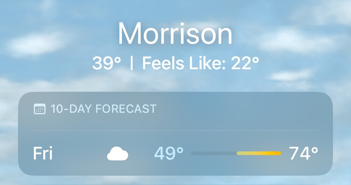 LOOK AT THIS FORCAST FOR RED ROCKS

🥹 ima cry y’all