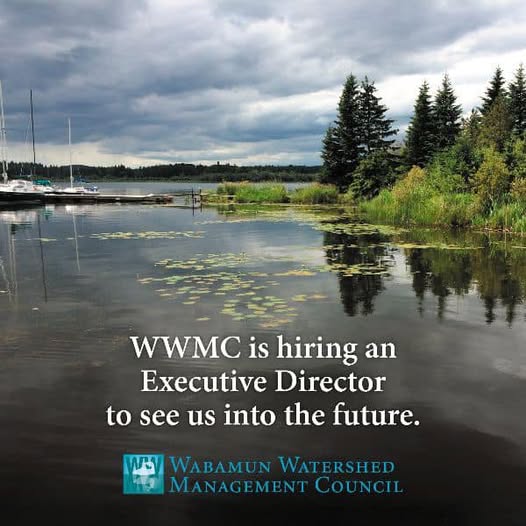 NorthSaskRiver's tweet photo. The @WabamunWMC is hiring! For 20 years, the WWMC has worked to promote and preserve the health of Wabamun Lake and its surrounding ecosystem. They are now looking for an Executive Director (ED) to lead these efforts into the future. https://t.co/dJH5T29IR3 https://t.co/j8APNkYCB3